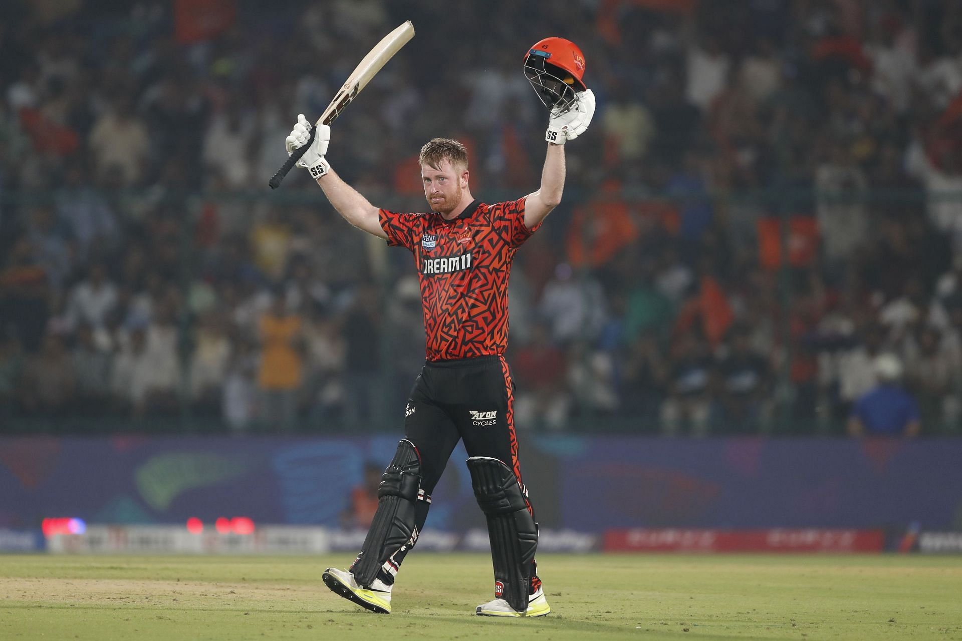 Klaasen celebrates scoring his century against KKR. Source: Getty